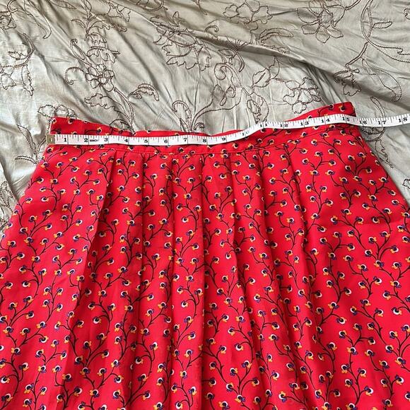 Old Navy | Red Floral Mini Skirt with elastic waist Size M - Picture 8 of 8